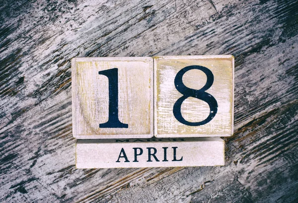 18 de abril Calendário — Fotografia de Stock