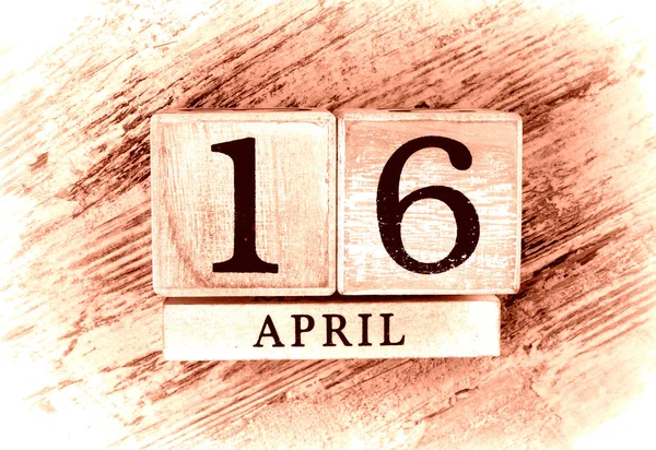 16 апреля Календарь — стоковое фото