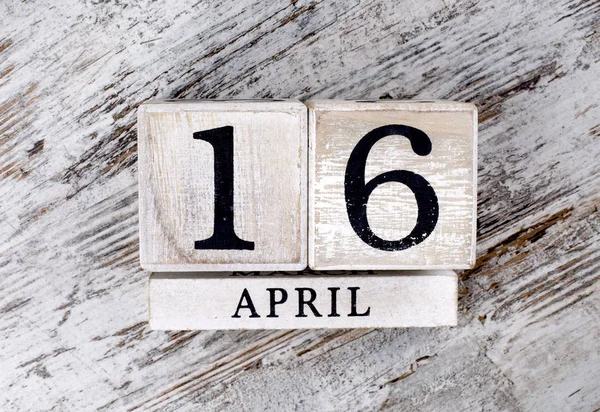 Wooden Calendar Date April — ストック写真