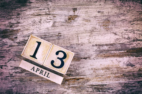 13 de Abril Calendário — Fotografia de Stock