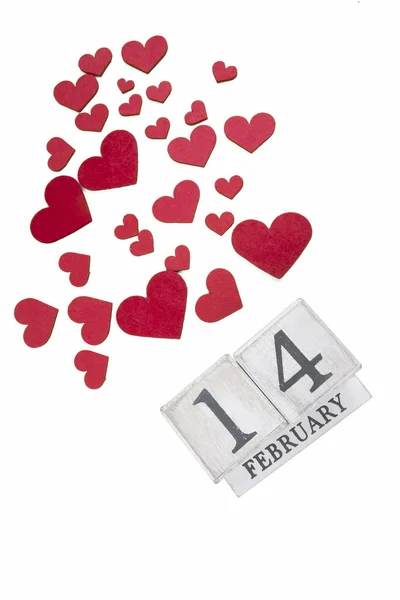 Února Kalendáři Den Svatého Valentýna — Stock fotografie