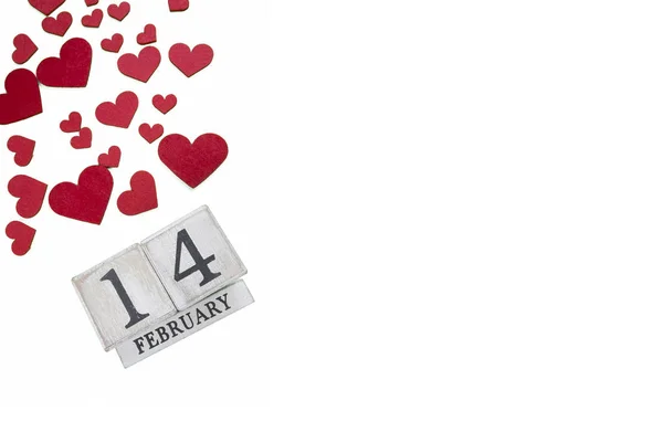 Fevereiro Calendário Dia Dos Namorados — Fotografia de Stock