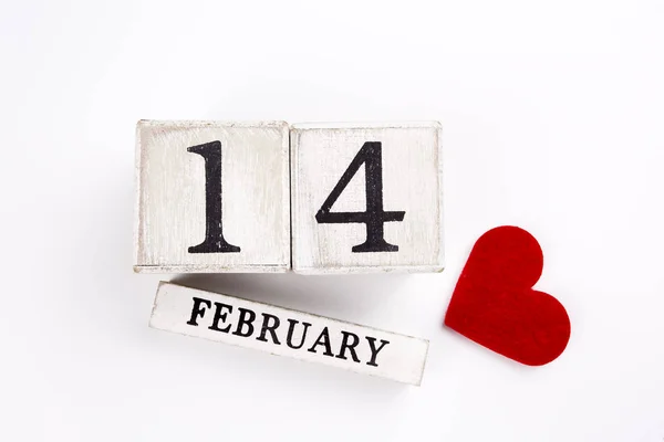 Februari Kalender Alla Hjärtans Dag — Stockfoto