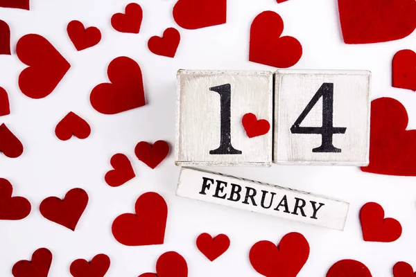 Února Kalendáři Den Svatého Valentýna — Stock fotografie