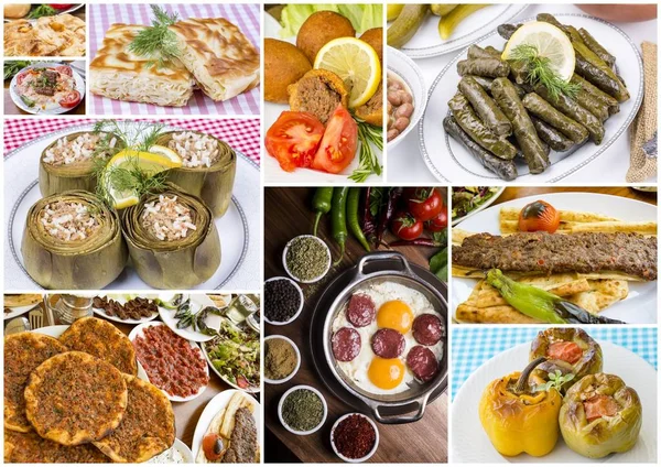 Turkish foods collage delicious