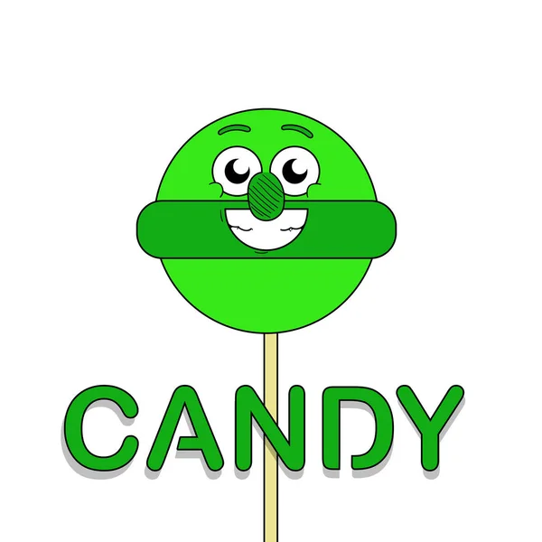 Colorful Lollipop Lettering Candy White Background — Stockfoto