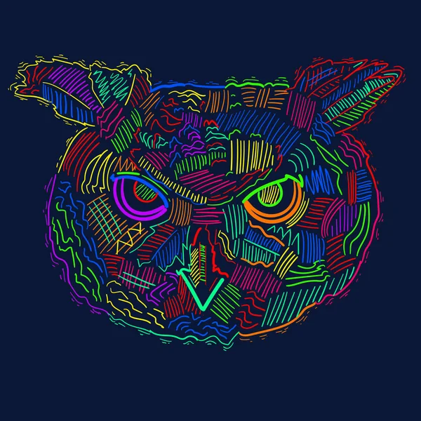 Abstract Background Owl Bird Head — Stockfoto