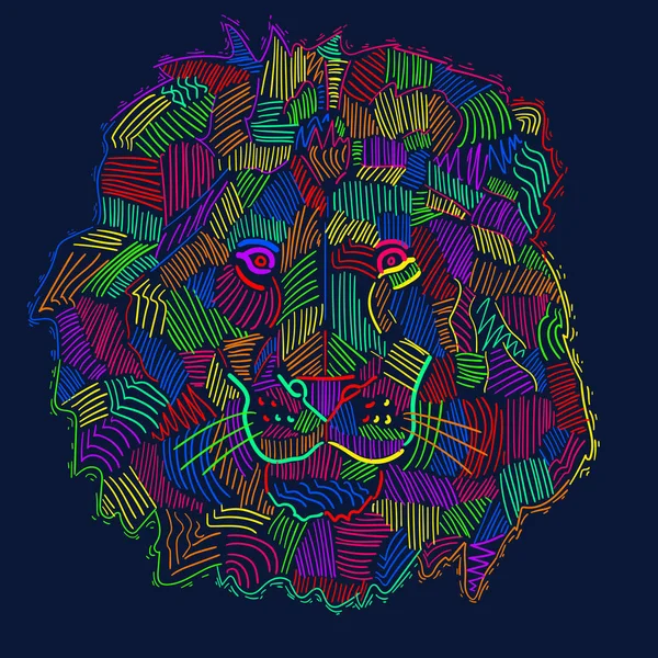 abstract background with lion animal head