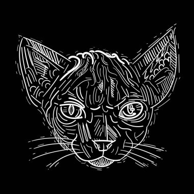 abstract background with cat head