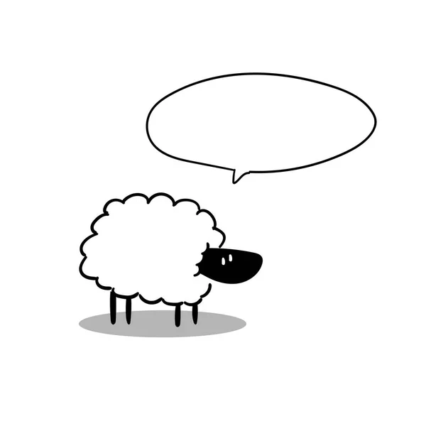 Sheep Icon Speech Bubble — Stock fotografie