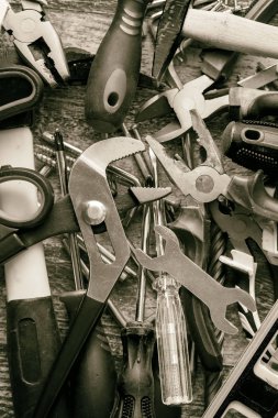 different types of tools, selective focus