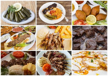 Türk yemekleri lezzetli kolaj