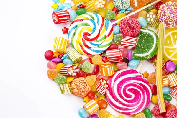 Variety Colorful Candies Close View — Foto de Stock