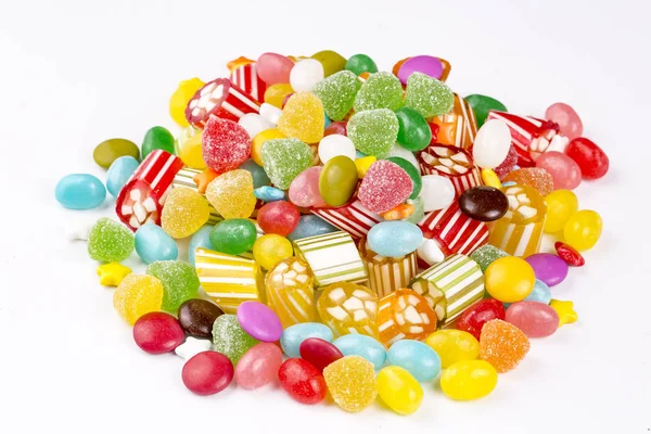 Variety Colorful Candies Close View — Photo