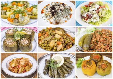 Geleneksel Türk yemekleri kolaj