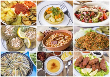 Geleneksel Türk yemekleri kolaj