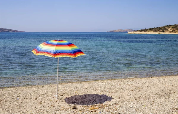 Beach Umbrella Sea Coast — Stock Photo, Image