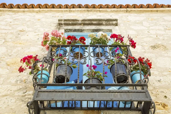 Hermosas Flores Balcón — Foto de Stock