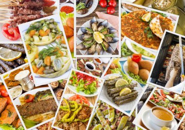 collage of delicious various dishes