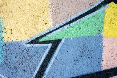 Duvara boyanmış duvar yazılarının yakın görüntüsü