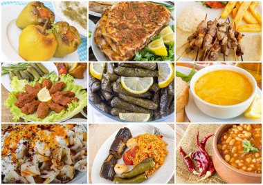 Geleneksel Türk yemekleri kolaj