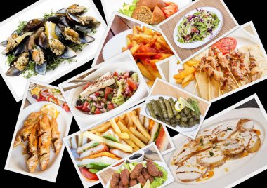 collage of delicious various dishes