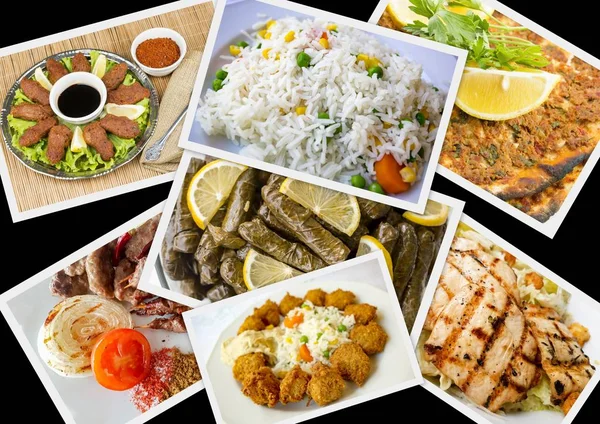 Collage Delicious Various Dishes — Foto de Stock