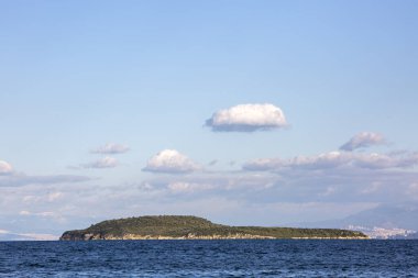 beautiful view of the sea with island