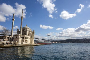 view of the bosphorus strait of the city instanbul, turkey