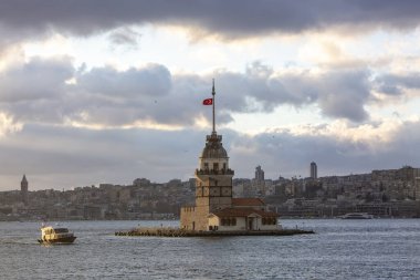 view of the bosphorus strait of the city instanbul, turkey