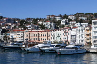 view of the city of Turkey with river and ships