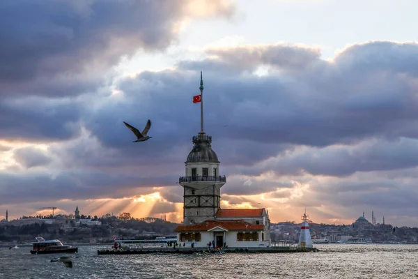 View Bosphorus Strait City Instanbul Turkey — Stock fotografie