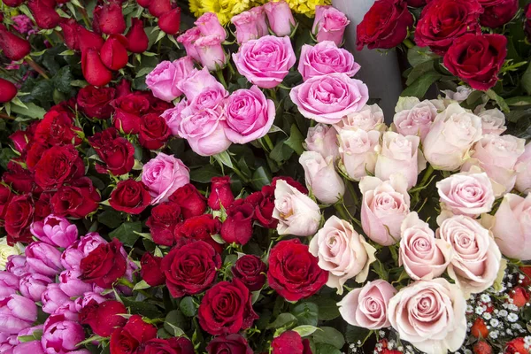 Beautiful Bouquets Flowers Street — Foto de Stock