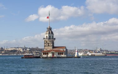 view of the bosphorus strait of the city instanbul, turkey