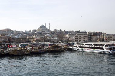 view of the bosphorus strait of the city instanbul, turkey