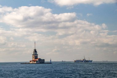 view of the bosphorus strait of the city instanbul, turkey