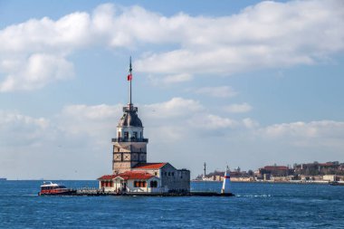 view of the bosphorus strait of the city instanbul, turkey