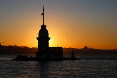 night view of the bosphorus strait of the city instanbul, turkey
