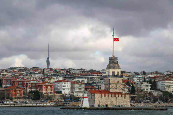 Вид Пролив Босфор Города Стамбул Индейка — стоковое фото