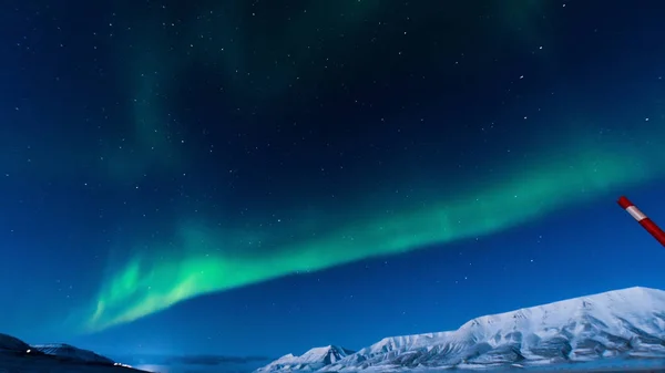 Polarne zorze w Norwegii Svalbard — Zdjęcie stockowe