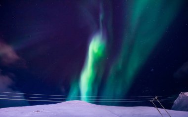 Norveç'te kutup kuzey ışıkları 