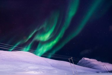 Norveç'te kutup kuzey ışıkları 