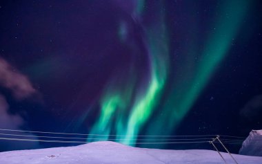 Norveç'te kutup kuzey ışıkları 