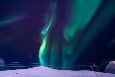 Norveç'te kutup kuzey ışıkları 