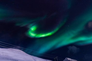 Norveç'te kutup kuzey ışıkları 