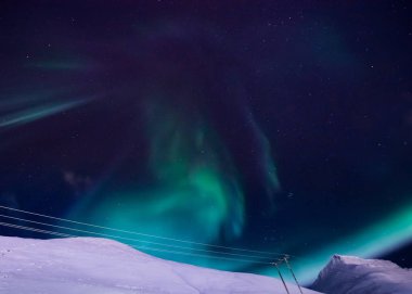 Norveç'te kutup kuzey ışıkları 