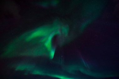 Norveç'te kutup kuzey ışıkları 