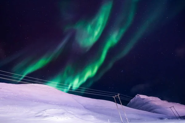 Norveç'te kutup kuzey ışıkları — Stok fotoğraf