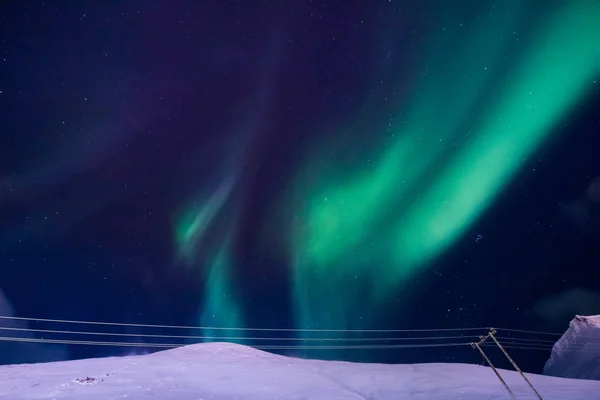 Las luces polares del norte en Noruega — Foto de Stock