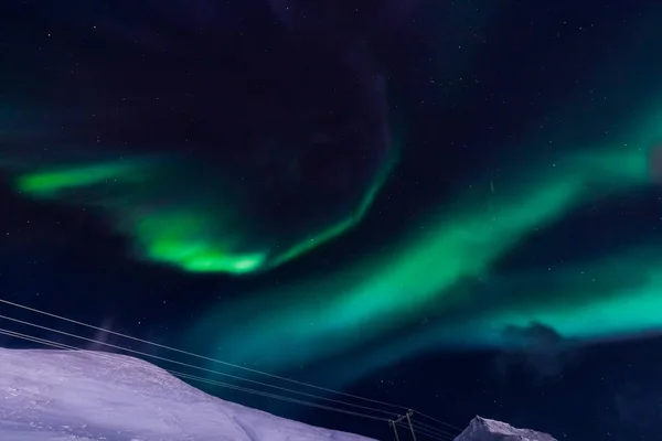 Cahaya kutub utara di Norwegia — Stok Foto